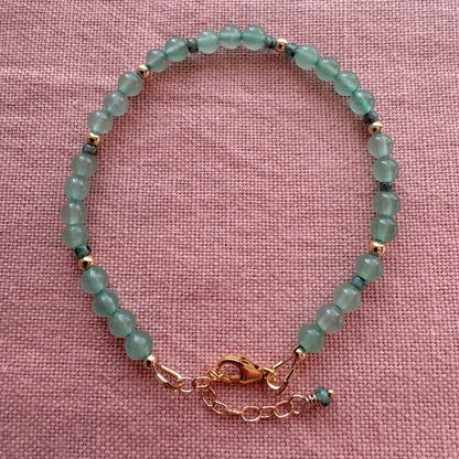 Gold Filled Green Aventurine Bracelet