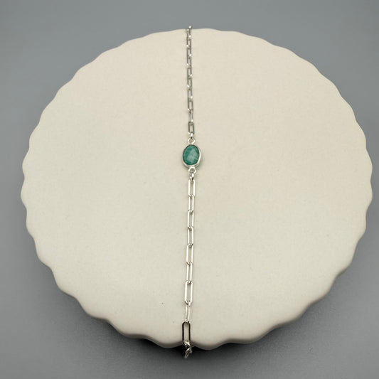 Amazonite cable chain Bracelet