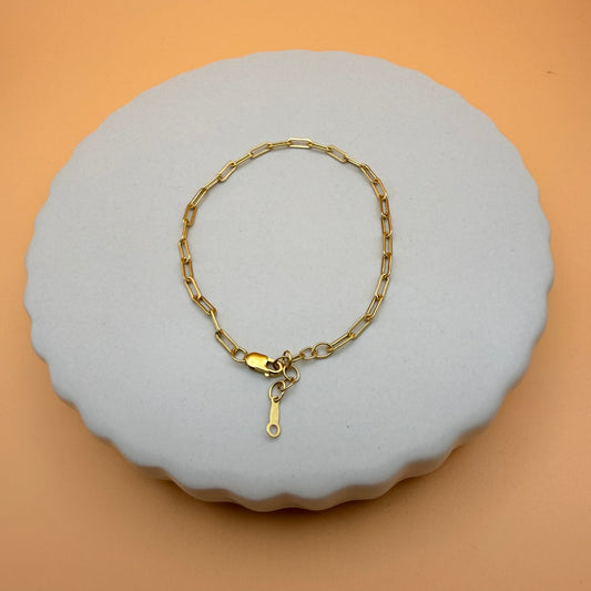 Gold Cable Chain Bracelet