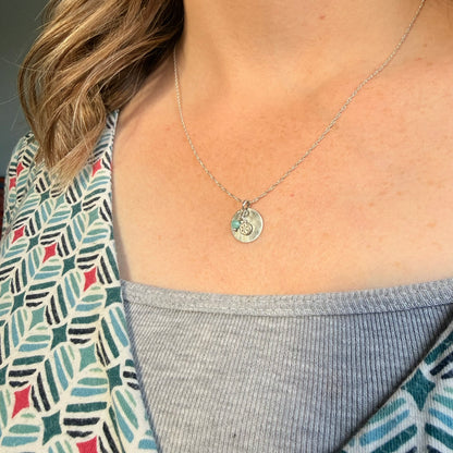 Sterling Silver, Amazonite Sun and Daisy Necklace