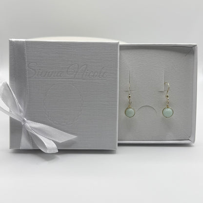 Gold Filled, Amazonite Drop Earrings