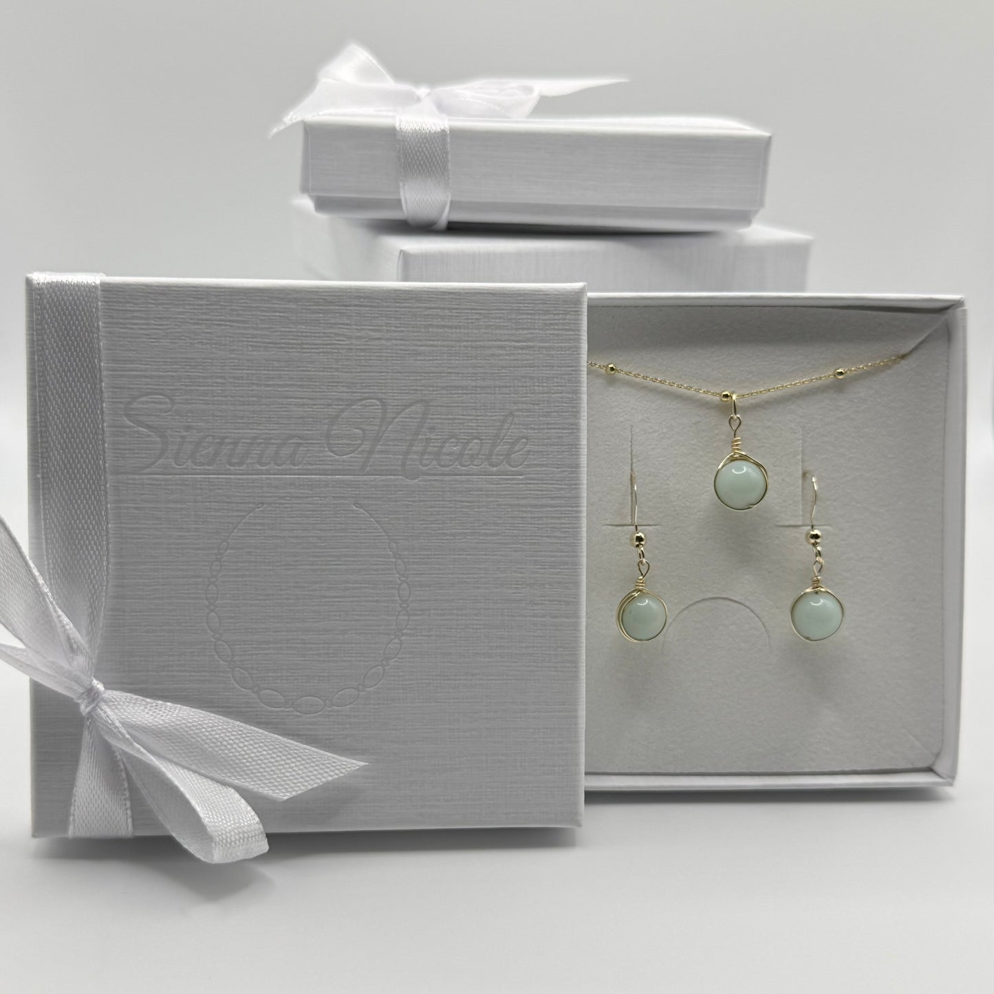 Gold Filled, Amazonite Drop Earrings