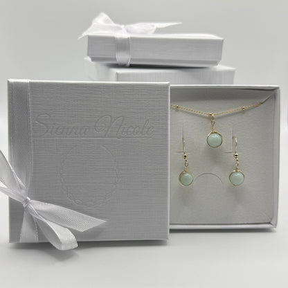 Gold Filled, Amazonite Drop Earrings