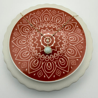 Gold Vermeil, Amazonite Pendant