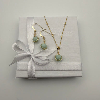 Gold Filled, Amazonite Drop Earrings