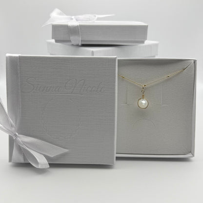 Gold Vermeil, Mother of Pearl Pendant Necklace
