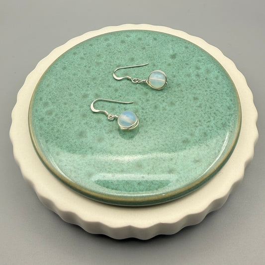 Sterling Silver, Opalite Drop Earrings