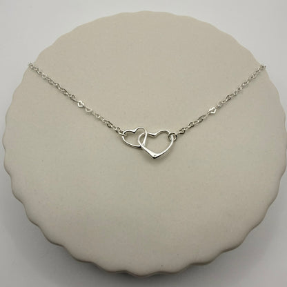 Sterling Silver, Heart Necklace