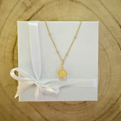 Gold Vermeil, Aragonite Pendant