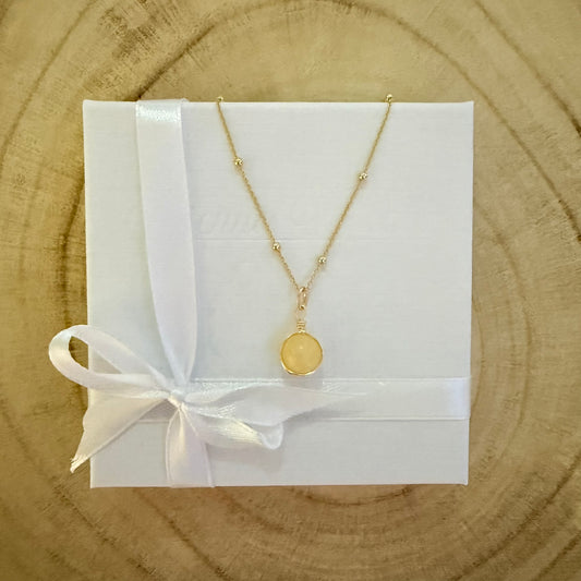 Gold Vermeil, Aragonite Pendant