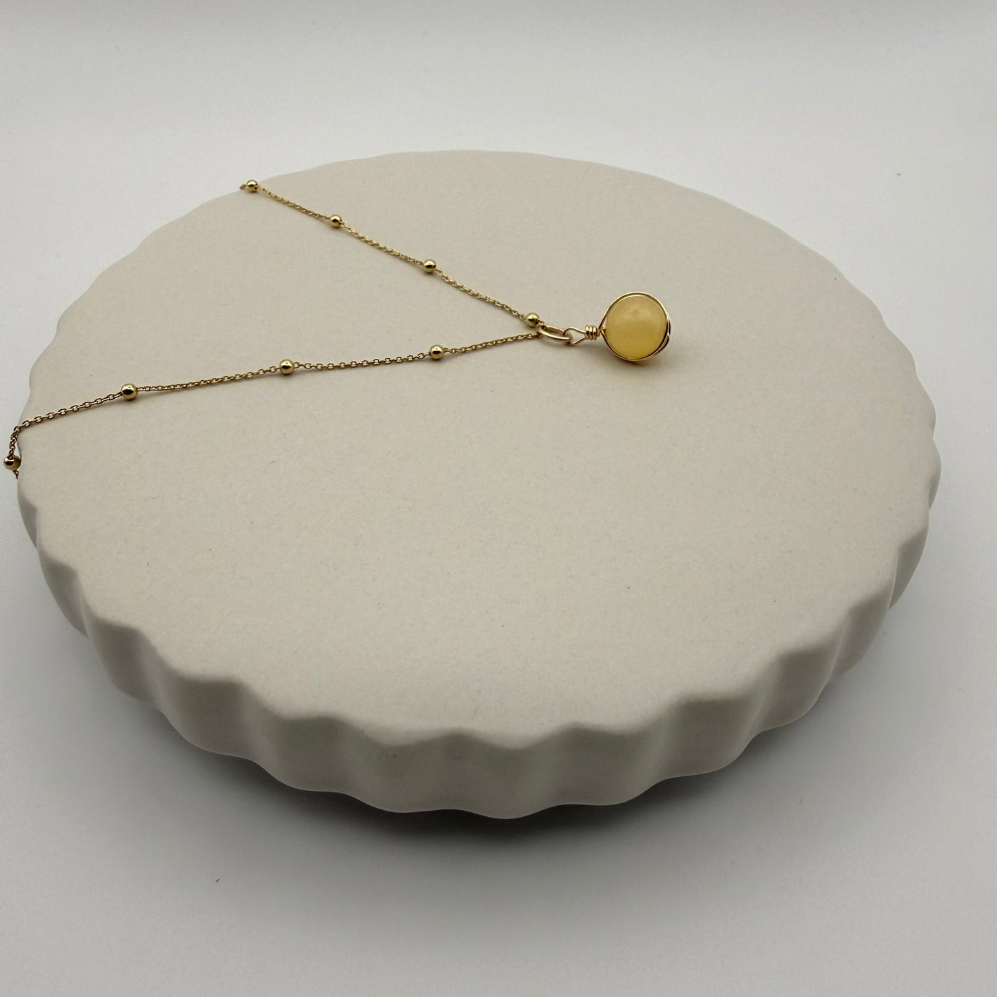 Gold Vermeil, Aragonite Pendant