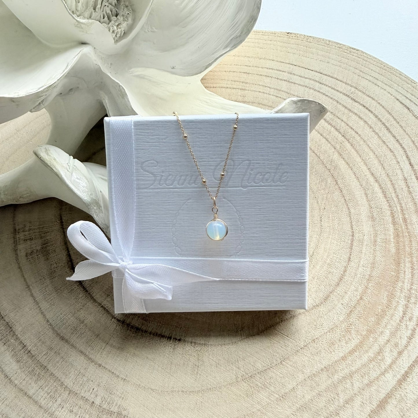 Gold Vermeil Opalite Pendant