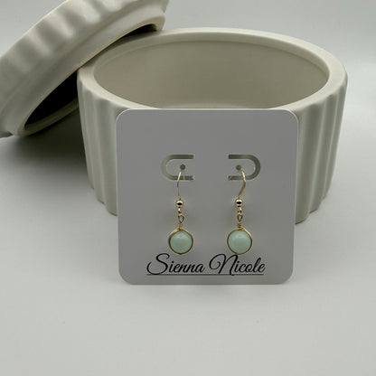 Gold Filled, Amazonite Drop Earrings