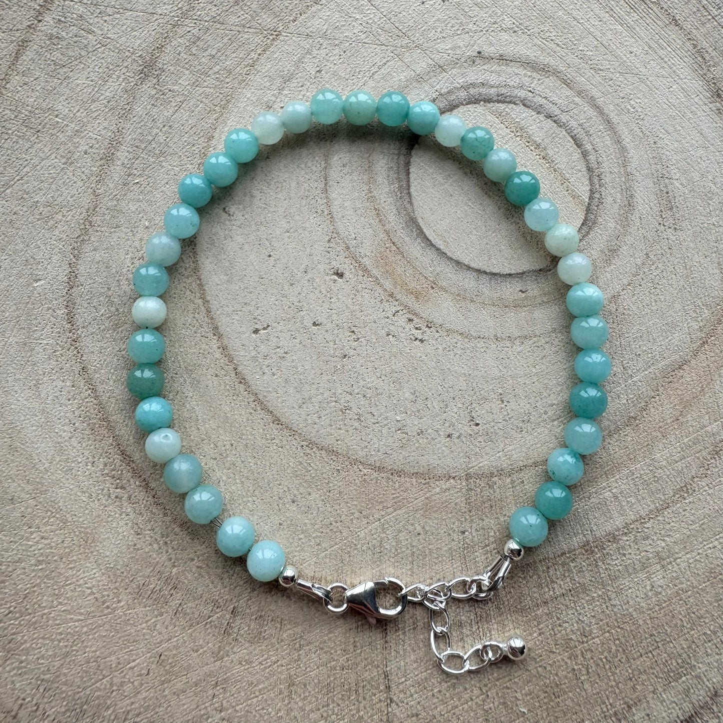 Sterling Silver and Amazonite Gemstone Bracelet