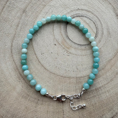 Sterling Silver and Amazonite Gemstone Bracelet
